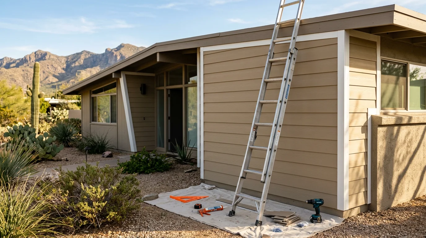 New siding installed on a residential home exterior in Arizona